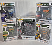 Halo Funko pop Set of 5. No. 13, 20, 21, 22 & 23. All new. 3 in soft case. picture