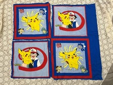 Vintage Original Nintendo Pokemon Ash Pikachu 1998 Kids Throw Blanket Comforter picture