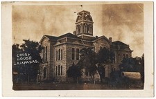 real photo Lampasas TX - Court House antique postcard RPPC picture