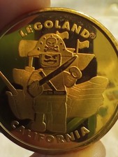 LEGOLAND California Commemorative Gold Coin - Knight Castle Theme Park Souvenir picture