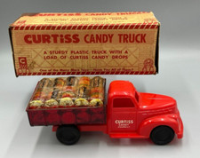 1950s MARX Plastic CURTISS CANDY TRUCK Originl BOX & Candy Toy Container Vintage picture