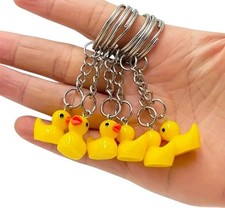 Resin Rubber Duck Keychain Novelty Cute Key Ring Party Gift Jeep For Chains picture