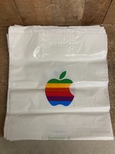 Vintage Apple Computer Vinyl Plastic Shopping Bag circa 1992, new. early 90s picture