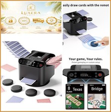 Automatic Card Shuffler Dealer 1-2 Decks Remote Rechargeable Quiet Poker picture