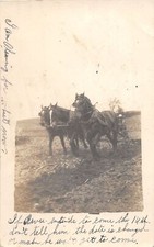 J35/ Wabash Indiana RPPC Postcard c1910 Occupational Farmer Plow 105 picture