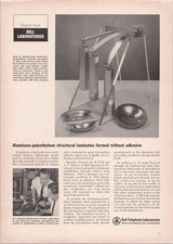 Bell Labs Vintage Magazine Ad Aluminum Polyethylene Laminate Research 1965 picture