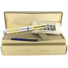NEW IN BOX 2013 LEVENGER LS3 YELLOW MEDIUM NIB FOUNTAIN PEN NEVER INKED picture