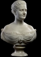 Harriet Lane Johnston Vintage 1870s Marble Bust Portrait Photo Reprint Wall Art picture