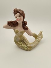 Florence Ceramics Mermaid Merrymaid Brunette Green Dress  picture