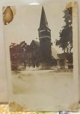 Camillus, New York Postcard Baptist Church Main Street  1907 Real Photo PC picture