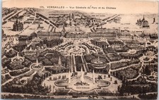 Vintage Postcard early 1920s Versailles General view of the park and the castle picture