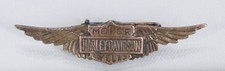 VINTAGE 1920s-1930s HARLEY-DAVIDSON WINGS HAT-LAPEL PIN Knucklehead Panhead picture