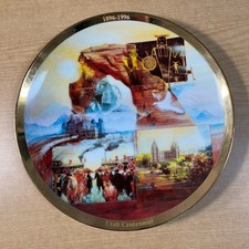 1896-1996 UTAH CENTENNIAL COLLECTORS PLATE 23k GOLD BORDER picture