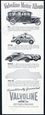 1954 Valvoline oil 1930s BMW car 1910 Berline de Voyage 1936 Cricket vtg ad picture