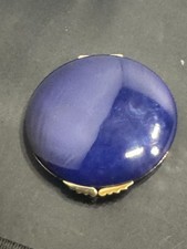 F-153 Vintage Gucci Cobalt Blue Powder/Mirror Compact 1940s/1970s picture