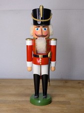 Original Erzgebirge Wooden Nutcracker Palace Guard 14” Handcrafted GDR Vintage picture