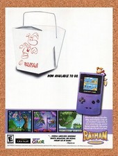 Rayman GBC Original 1999 Vintage Ad - Video Game Art Promo picture
