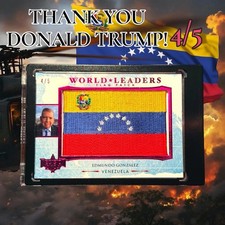 2024-25 DECISION VENEZUELA EDMUNDO GONZALEZ  4/5 PINK FOIL TRUMP DEPOSES MADURO picture