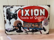 Vintage Original IXION TOOLS Domed Enamel Sign Made In Germany Hand Tools picture