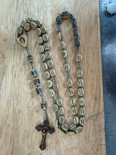 1950 Vintage Catholic - Civelli Terra Catacomb Ivorine Relic Rosary - 22