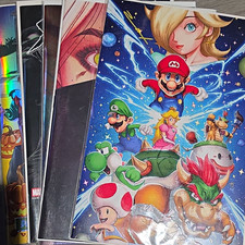Super Mario Galaxy Con And Comic Lot Foil Variant Halloween,Spider-Man picture