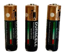 Lot Of 3 Vintage Duracell PowerCheck AA Batteries For Collection Display picture