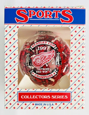 1997 Detroit Red Wings STANLEY CUP CHAMPIONS ORNAMENT NHL Hockey NEW IN BOX picture