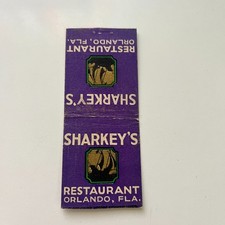 Sharkey's Restaurant Orlando FL Vintage Matchbook Cover TMB83-5 picture