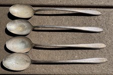 Lot Of 4 Vintage Red Balloon Coffee House Chicago Restaurant Spoons picture