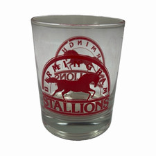 Vintage 1980s Birmingham Stallions USFL Glass Tumbler Original Football 1983-85 picture