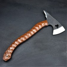 Forged American Bushcraft Tomahawk Axe - 5160 Steel, G10 Sculpted Handle, Sheath picture