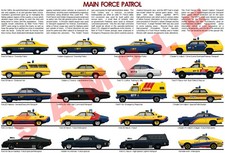 Mad Max MFP expanded police car fleet print Falcon Monaro Valiant Rambler AMX picture