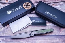 Rike Knife Baidi-P/GCF, DLC M390 Blade, DLC Titanium W/Green Carbon Fiber Inlay picture
