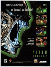 Alien Trilogy - PS1 PlayStation - Vintage Original Print Ad/Poster Promo 1996 picture