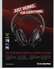 2013 Steelseries Siberia V2 Cross Platform Gaming Headset Magazine Print Ad  picture