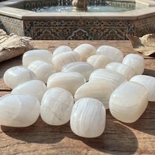 White Banded Calcite Tumbled Stones (By The Piece Or Pound) Pakistan Mineral picture