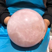 10.25LB Large Natural Pink Rose Quartz Sphere Crystal Ball Mineral Reiki Healing picture