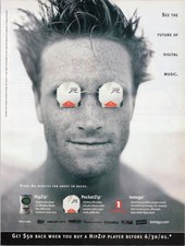 Iomega 2001 Original PocketZip Digital Music Print Ad Vintage Collectible picture