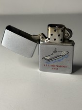 RARE VINTAGE MILITARY SHIP ZIPPO LIGHTER~USS INDEPENDENCE CV62 picture