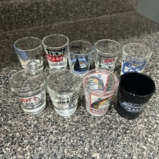 9 VINTAGE SHOT GLASSES lot  picture