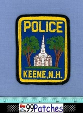 KEENE (Old Vintage) NEW HAMPSHIRE Shoulder Patch CITY HALL CHEESECLOTH 4J picture