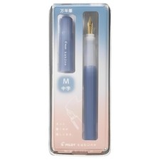 Kakuno Madoromi Fountain Pen Blue Medium Gold Nib Ergonomic Grip for Beginners picture
