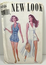 VTG Orig. 90’s New Look Sewing Pattern 6046 Dress Halter Shorts Size 6-16 Uncut picture