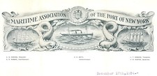Port Of New York Letterhead Vintage picture