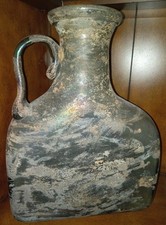 Ancient Roman Or Byzantine Large Glass Jug Circa 100BC-200AD RARE SIZE AND SHAPE picture