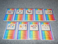 9 VTG 1982 RAINBOW SOFTIE COLLECTION JR DESIGNS MOBILES PATTERNS LOT           picture