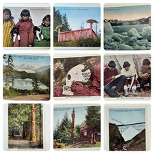 Vintage HHT Postcard Lot of 11, Alaska, *Unposted* Eskimos, Totem Poles NOS New picture