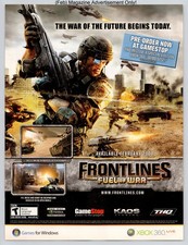Frontlines Fuel of War Xbox 360 PC THQ Gamestop Promo 2008 Full Page Print Ad picture