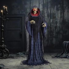 6.8 Ft Animated Rise Up Reaper Halloween Prop Light Sound Motion picture