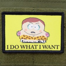 I Do What I Want Patch Libertarian Moral Tactical Meme Military Hook & Loop 3x2 picture